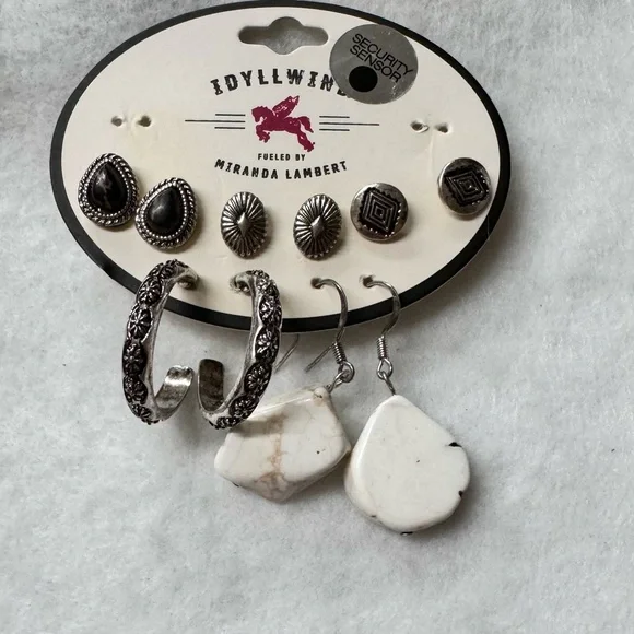 IDYLLWIND- Silver Tone 5 pieces stud/drop earring - Picture 4 of 5